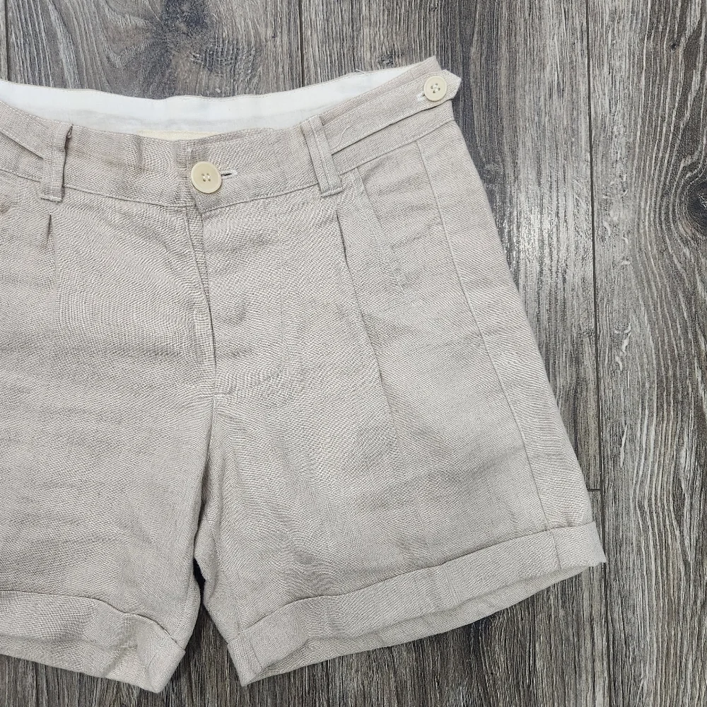 CP Shades Linen Cotton Blend High Waist Shorts size XS